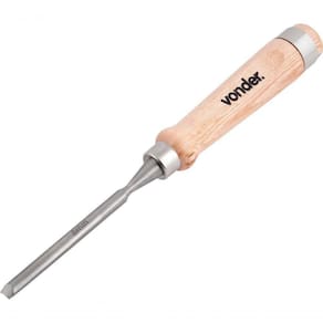 Formão Goivado 08Mm Aço Carbono Cabo Madeira - Vonder