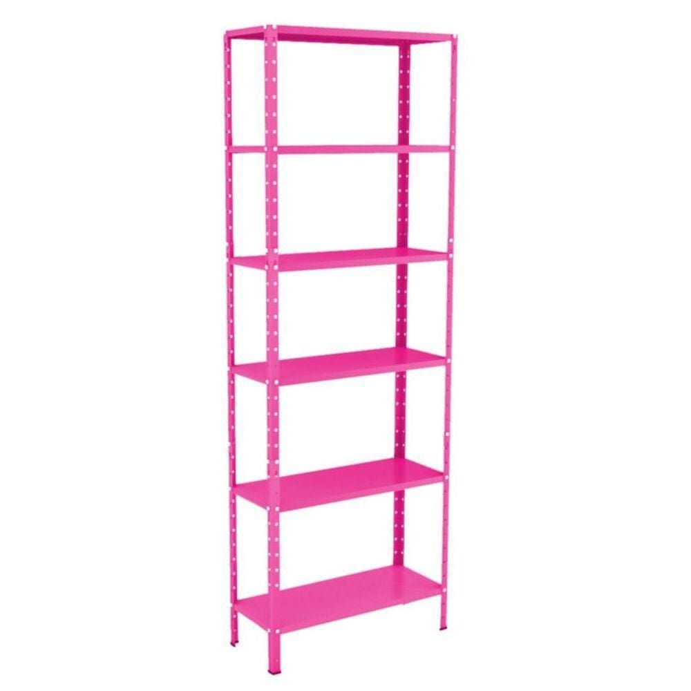 Estante Aço 6 Prateleiras Eaf013 Rosa