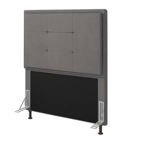 Cabeceira Onix Cama Box Solteiro 90cm Suede Grafite
