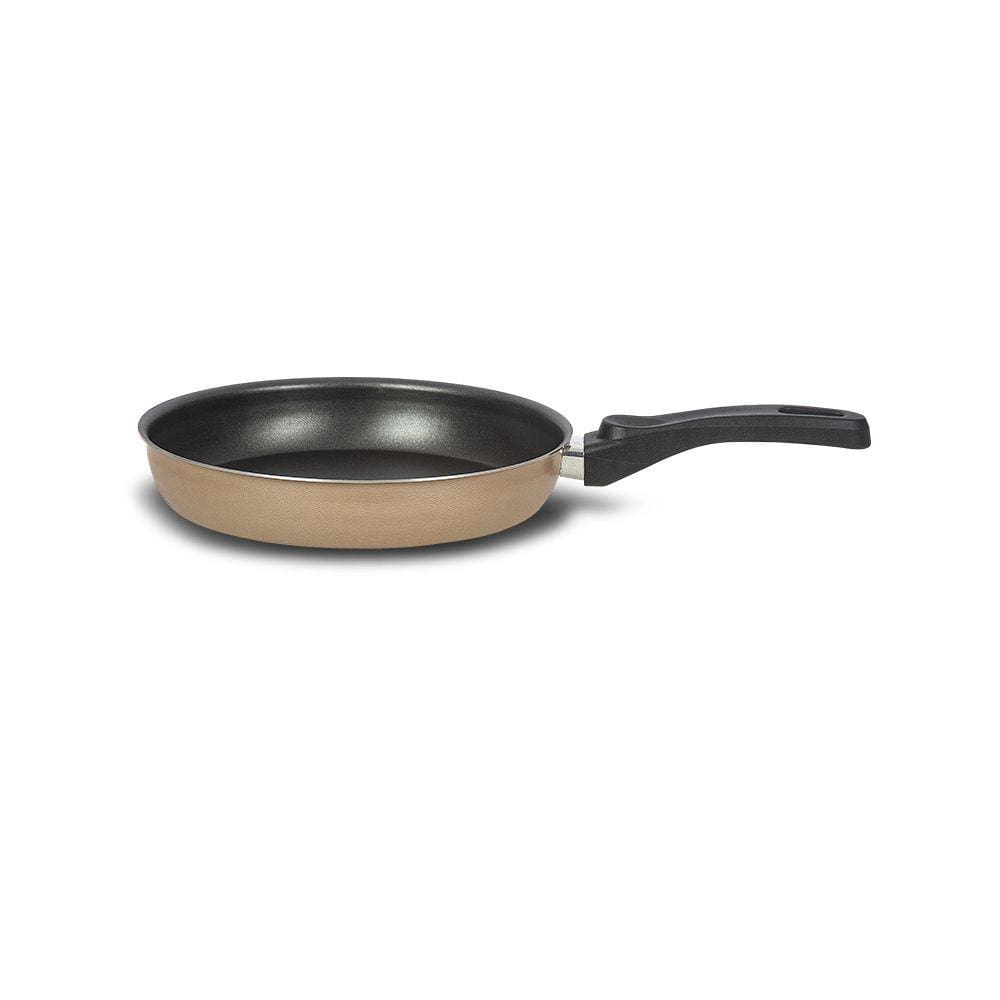 Frigideira Francesa Antiaderente Creme e Preta 24 cm - Alumínio Brasilar