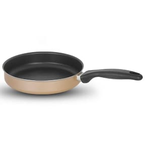 Frigideira Reta Antiaderente s/ Tampa Creme e Preta 28 cm - Alumínio Brasilar