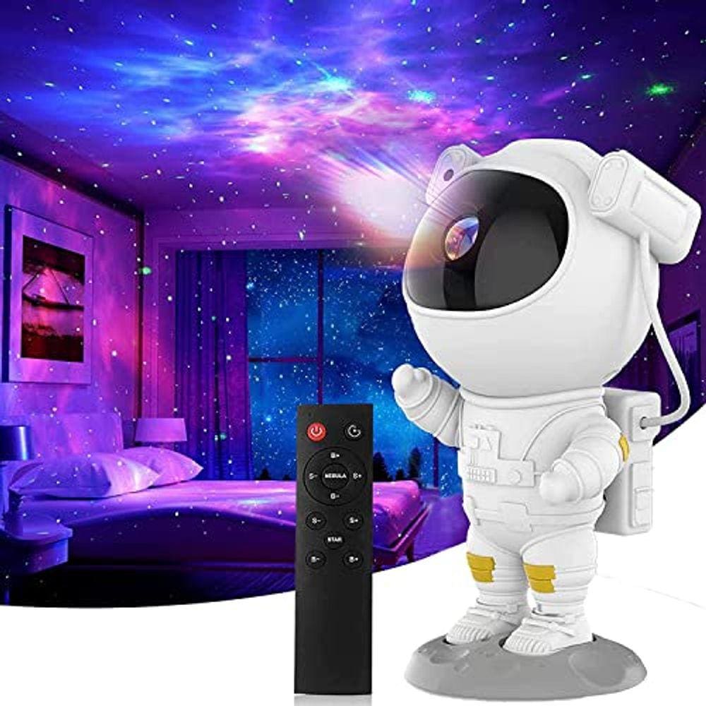 Projetor astronauta galaxy concorra a 1m de reais