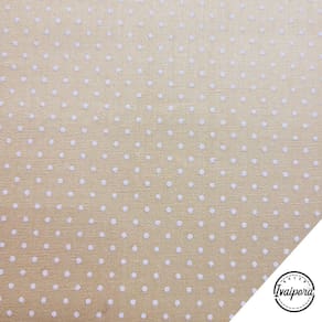 Tecido Tricoline Estampado Poá Bolinhas Pequenas - Amarelo Bebê com Branco 50x150cm