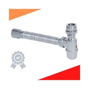 Sifão Sanfonado Com Copo Flexível Universal Cromado