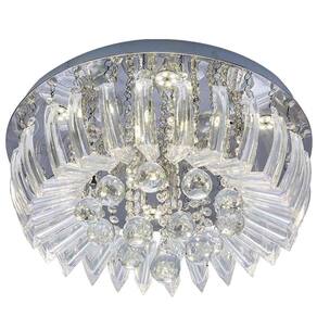 Plafon Sobrepor Led Cristal E Acrílico Greta 45Cm 24W 6500K Luz Branca Esquilos Shop