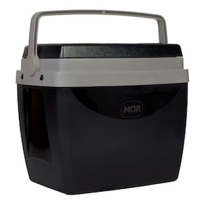 Caixa Termica Preta Cinza Cooler 6L C/Alça 8 Latinhas Mor
