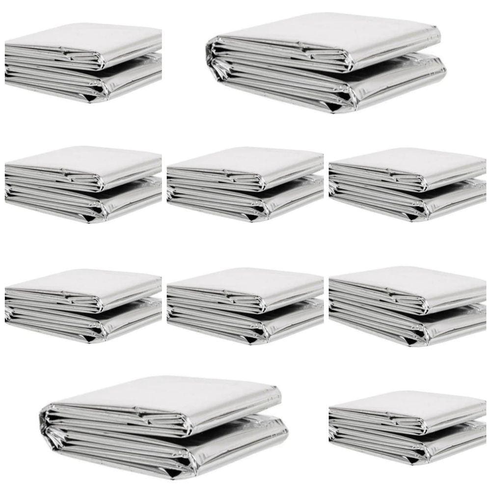 10 Cobertor Manta Térmica Aluminizado Isolante Emerg Resgate