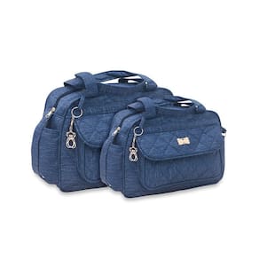 Kit bolsa bebê maternidade marinho chaveiro 2 peças