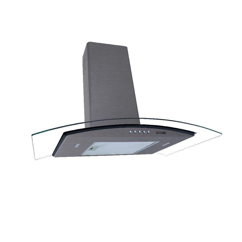Coifa Fogatti De Parede Clean Vidro Curvo Kromanox 70cm 220v