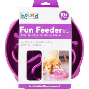 Comedouro Lento Fun Feeder Outward Hound Roxo Grande