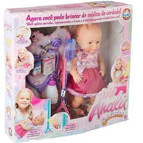 Boneca Analu Sorinho Com Kit Médico Sid-Nyl Imediato