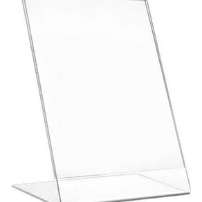 Display A4 L Acrílico Mesa Expositor Papel 05 Peças