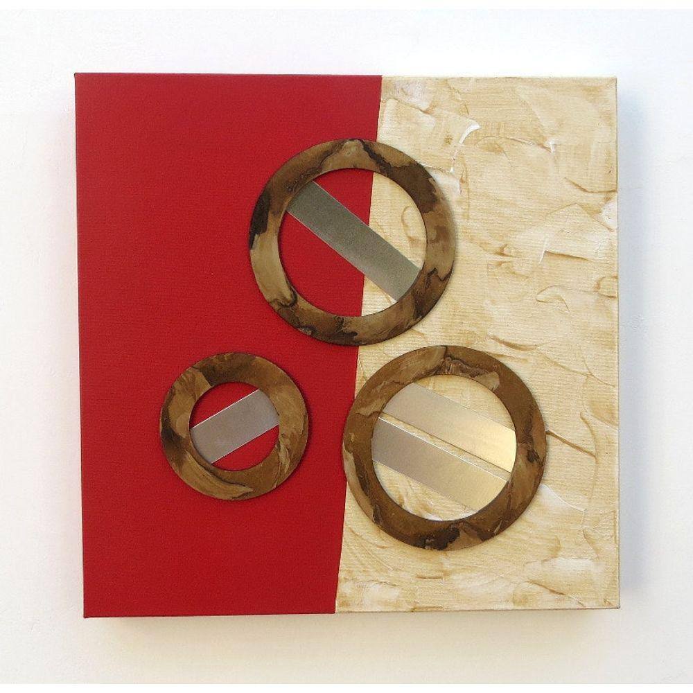 Quadro abstrato decorativo - 40x40cm