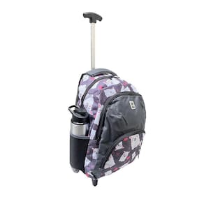 Mochila Juvenil Escolar Feminina De Rodinhas Estampa Lhamas