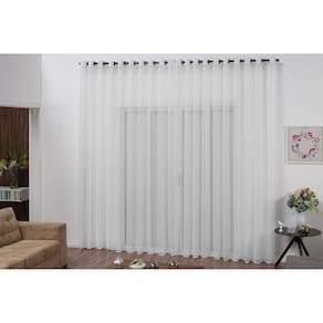 Cortina De Decoração Gelo Com Ilhós 5,0 X 2,80M Sala