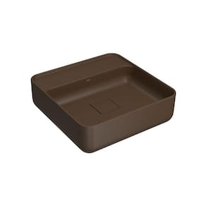 Cuba de Apoio Deca 40x40 L.11040.M.22 Quadrada com Mesa Marrom Fosco
