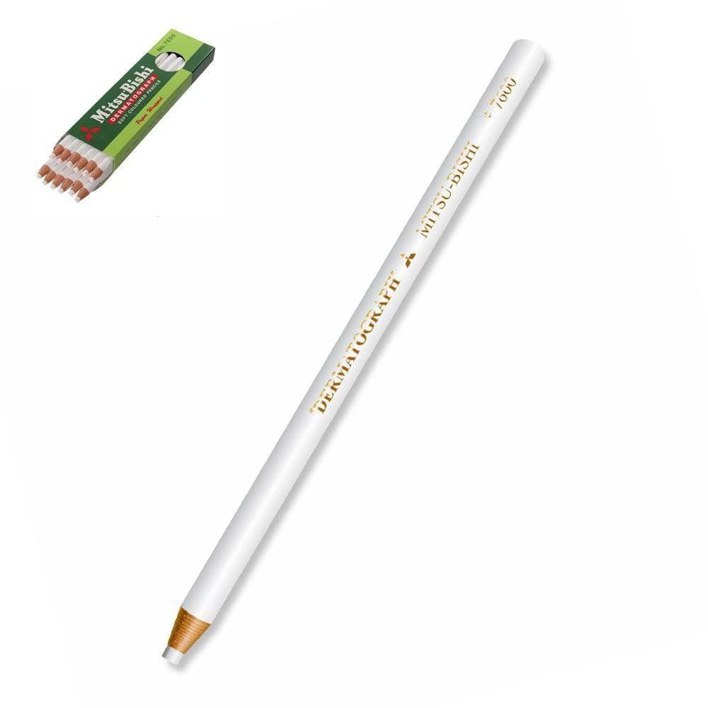 Lápis Dermatográfico Mitsubishi 7600 Branco Com 12Un