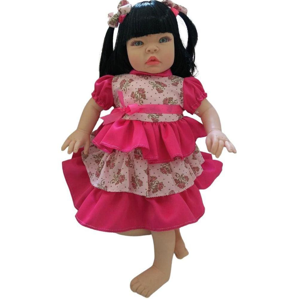Boneca Bebê Tipo Reborn Realista - Kit Acessórios Chupeta Ma