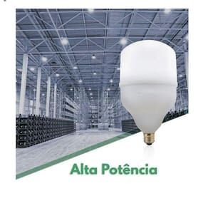 Kit 10 Lampadas Led 50W Bulbo E27 Bco Frio Barracao Economia