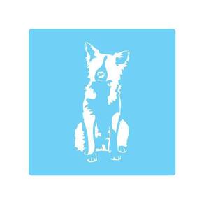 Stencil De Parede Tamako Cachorro - 55 X 55Cm - Ref 332