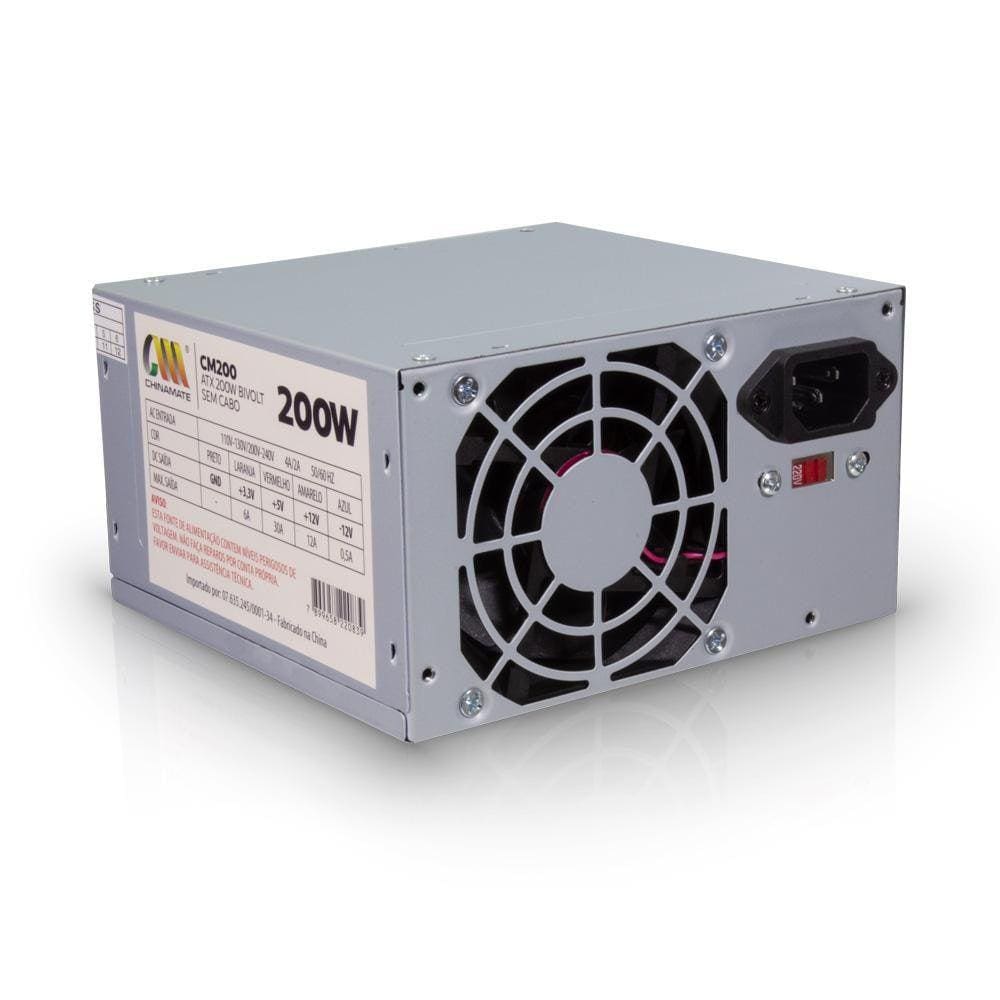 Fonte Atx 200W Bivolt Cm200 Chinamate