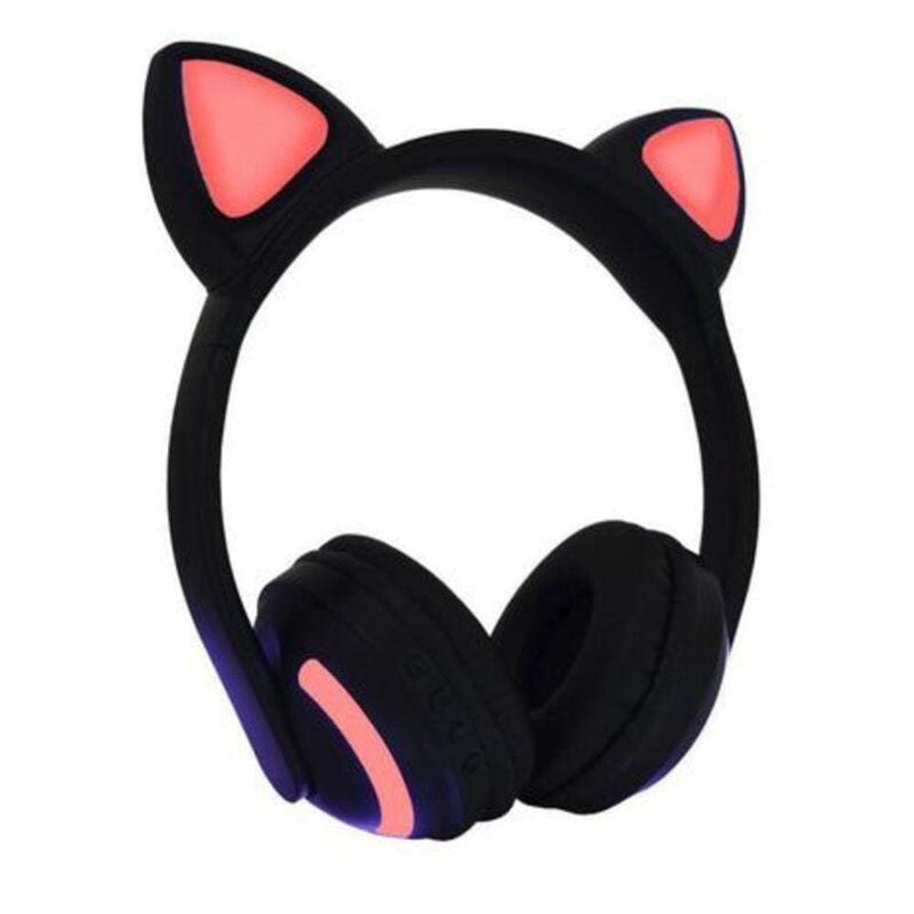 Fone Sem Fio Com Led Orelhas De Gato