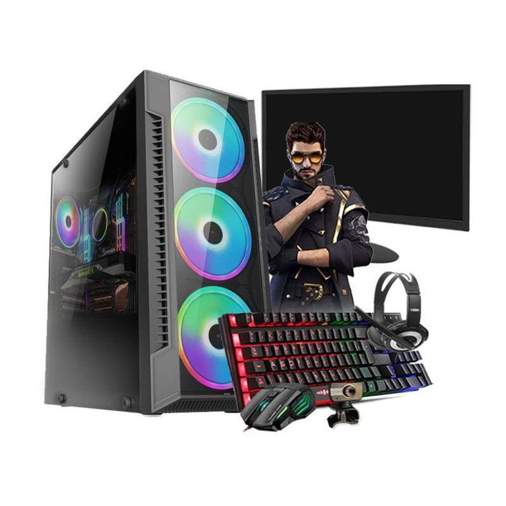 Pc gamer com cadeira e mesa