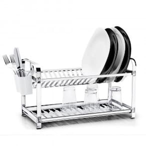 Escorredor de Prato Aço Inox 16 Pratos Mak Inox