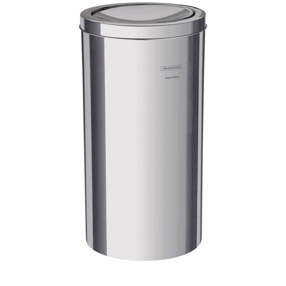 Lixeira Com Tampa Basculante Swing Aço Inox 20L