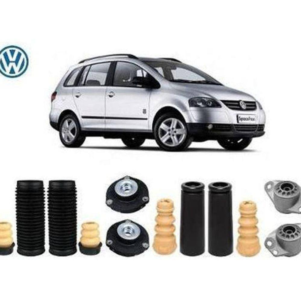 4 Kit Coxim Batente Coifa Dianteiro Traseiro Volks Spacefox 2004 2005 2006 2007