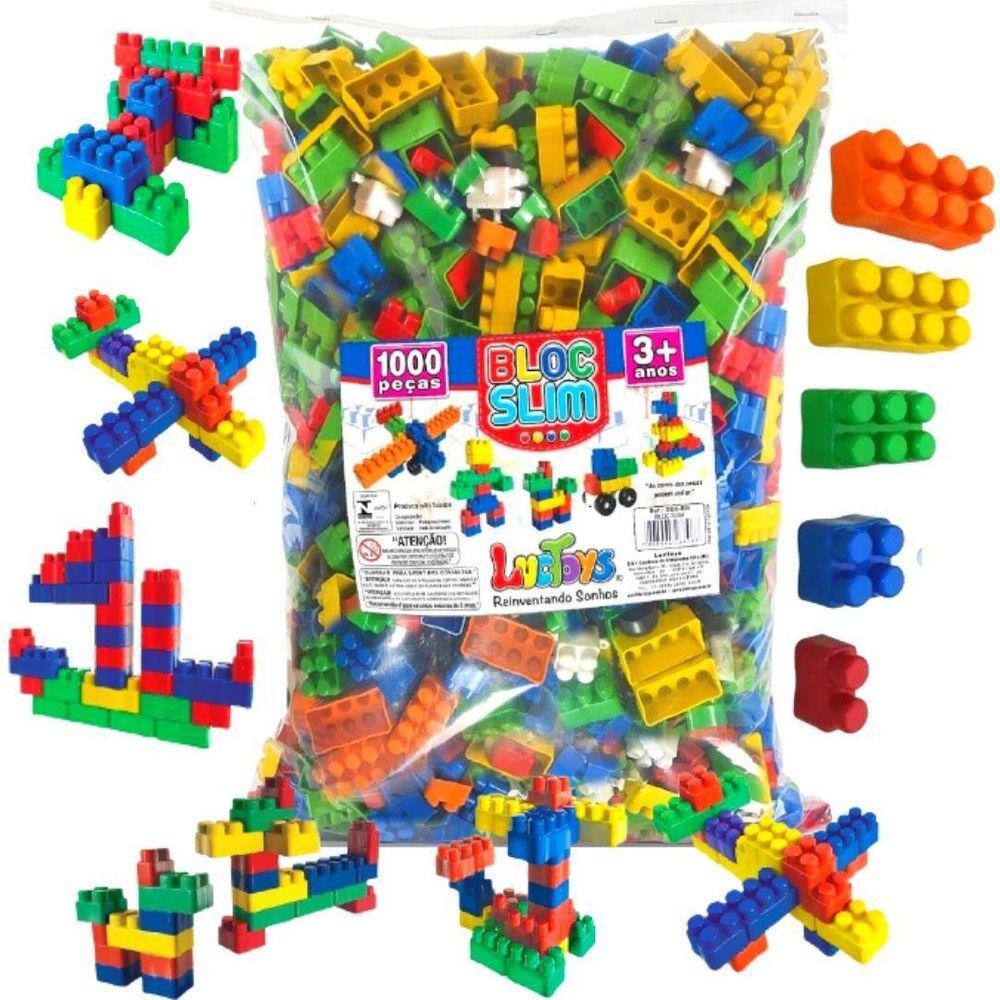 Blocos De Montar 1000 Peças Brinquedo Infantil Didático Pro