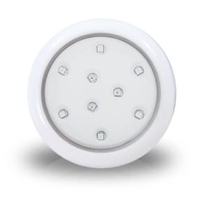 Luminária Piscina Led RGB Colorido 12V 9W 80mm Branco