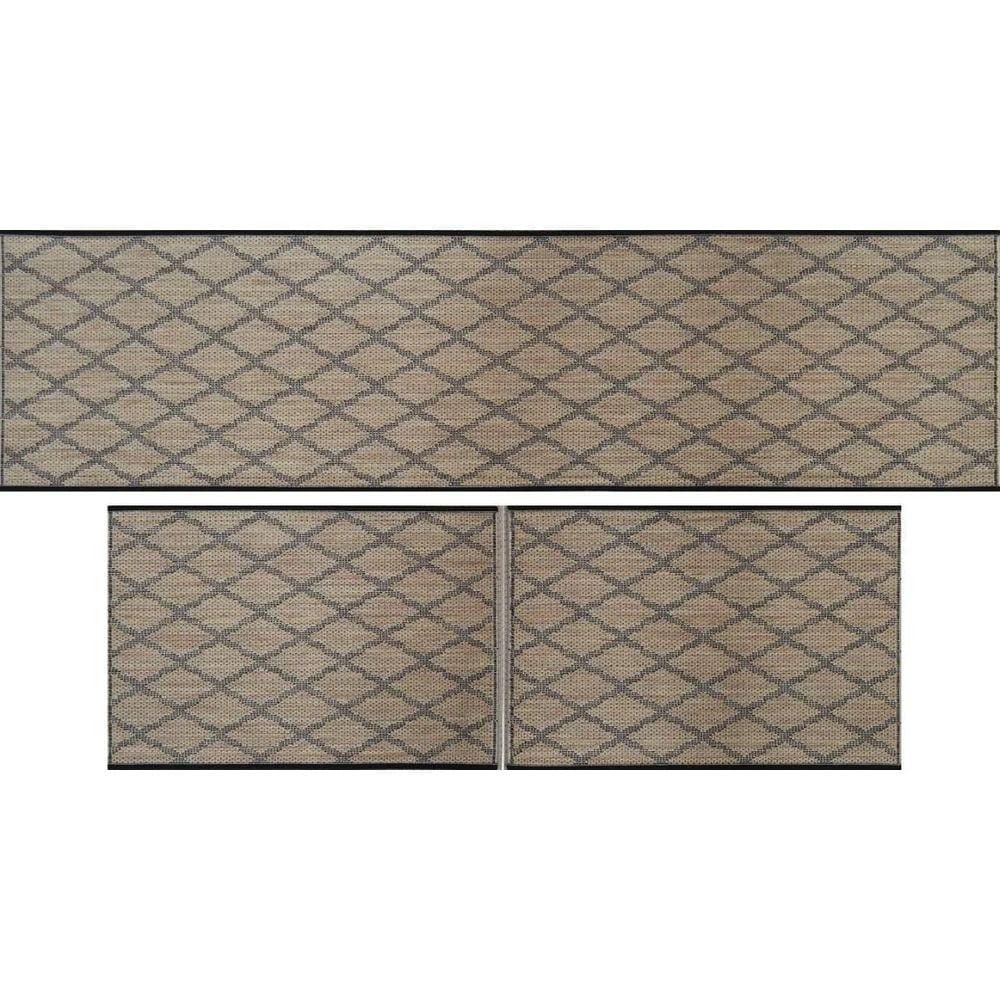 Jogo De Tapetes De Sisal Para Cozinha Rayza Escocês