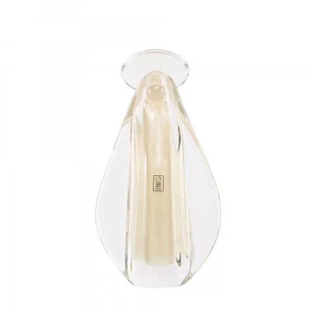 Imagem Santa Cristal Murano Perola 21X38Cm Sao Marcos Linda
