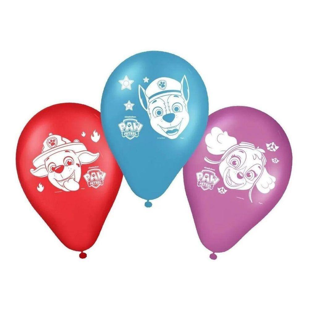 Balão Patrulha Canina 25 Un Bexiga Decoração Aniversário