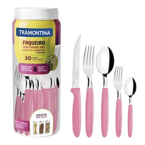 Faqueiro Rosa 30 Peças Ipanema Aço Inox - Tramontina Rosa
