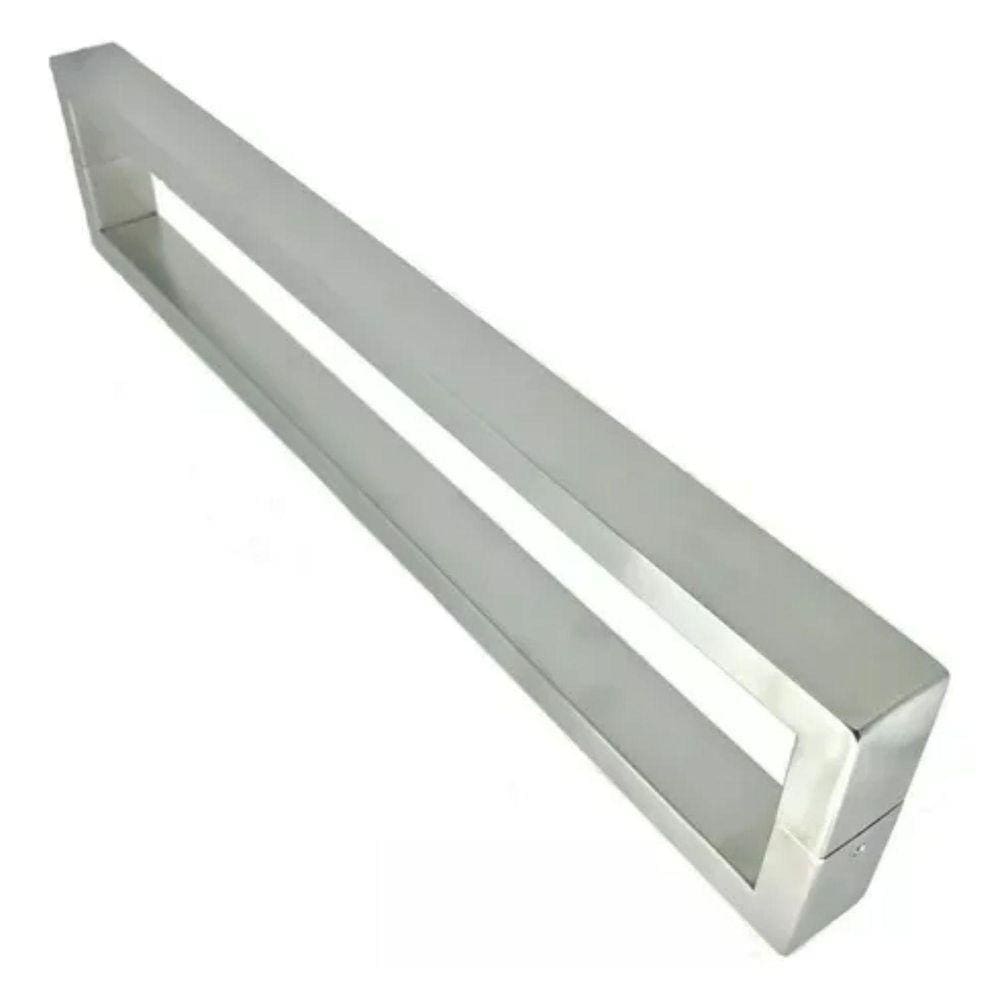 Puxador H 80 Cm Quadrado Duplo Pisa Inox Escovado Soprano