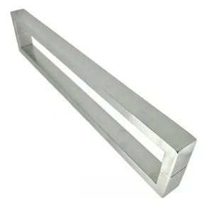 Puxador H 80 Cm Quadrado Duplo Pisa Inox Escovado Soprano