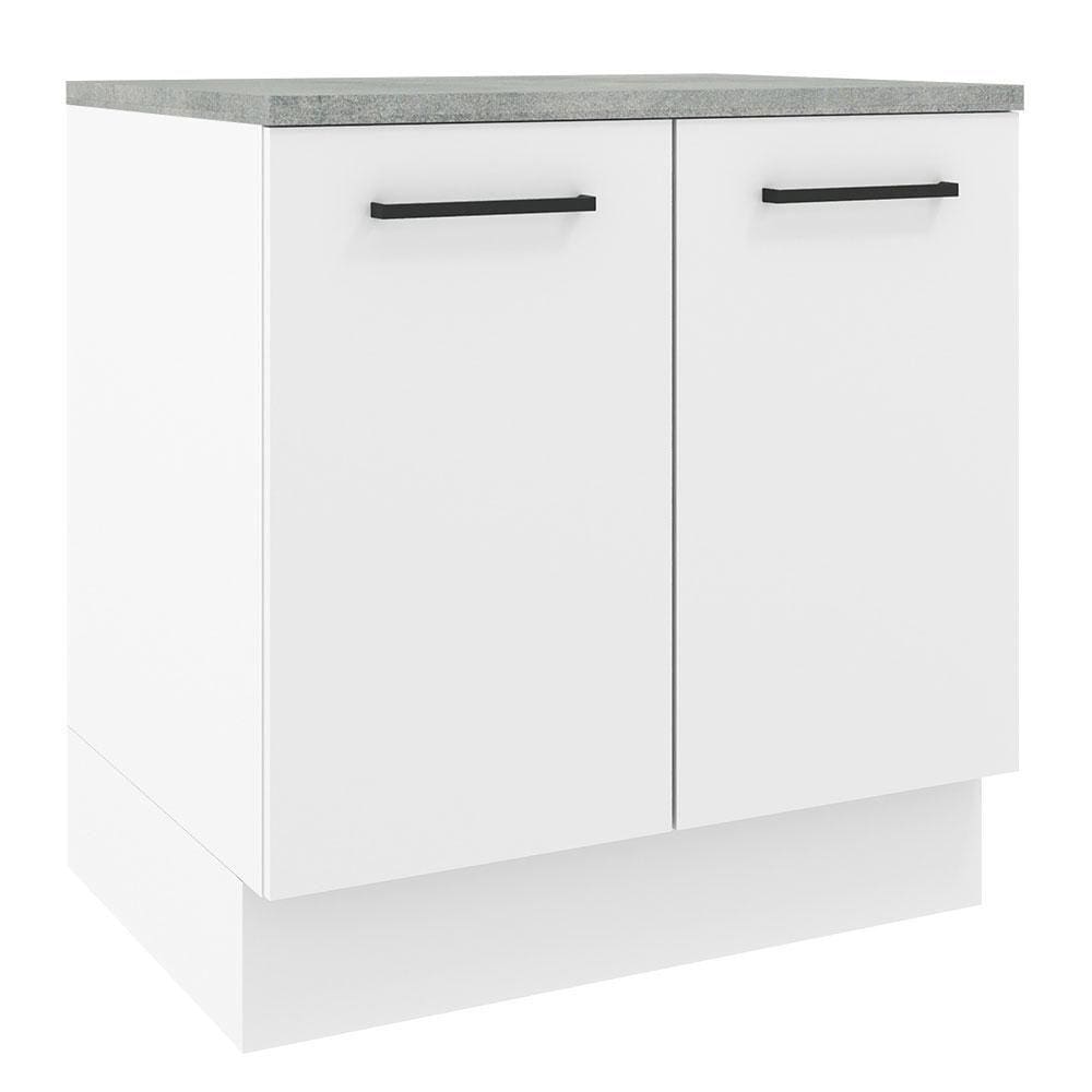 Balcão Madesa Agata 80 cm 2 Portas - Branco