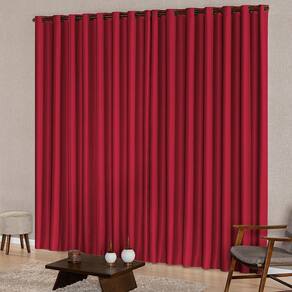Cortina Para Janela 2,00M X 1,70M Tecido Oxford Vermelho