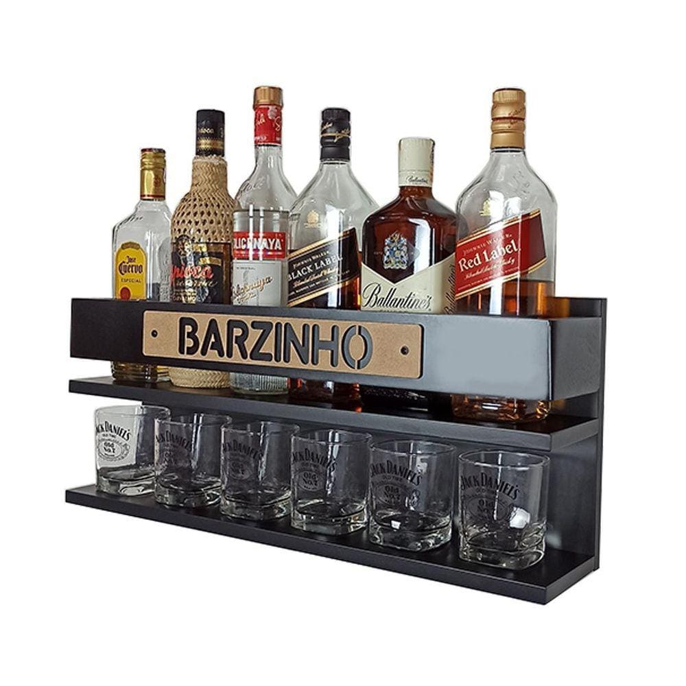 Barzinho Para Sala Barzinho De Parede - Barzinho - Preto
