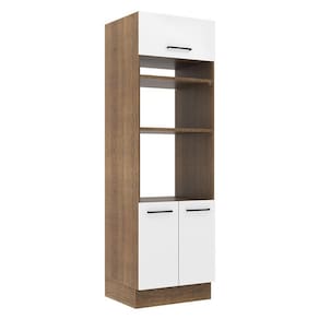 Torre Quente Madesa Agata 70 cm 3 Portas - Rustic/Branco