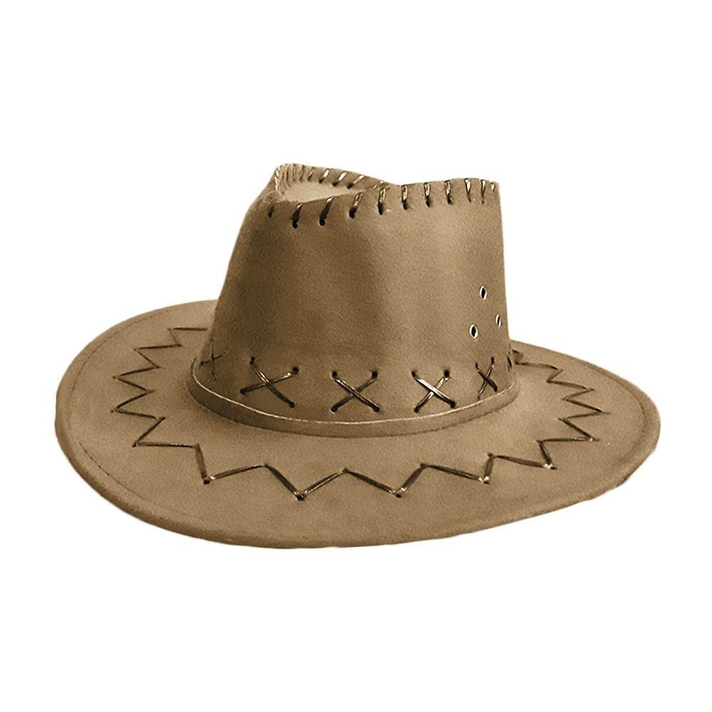 Chapéu de Cowboy Western Suede Marrom Claro - Infantil
