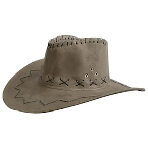 Chapéu de Cowboy Western Suede Marrom - Adulto