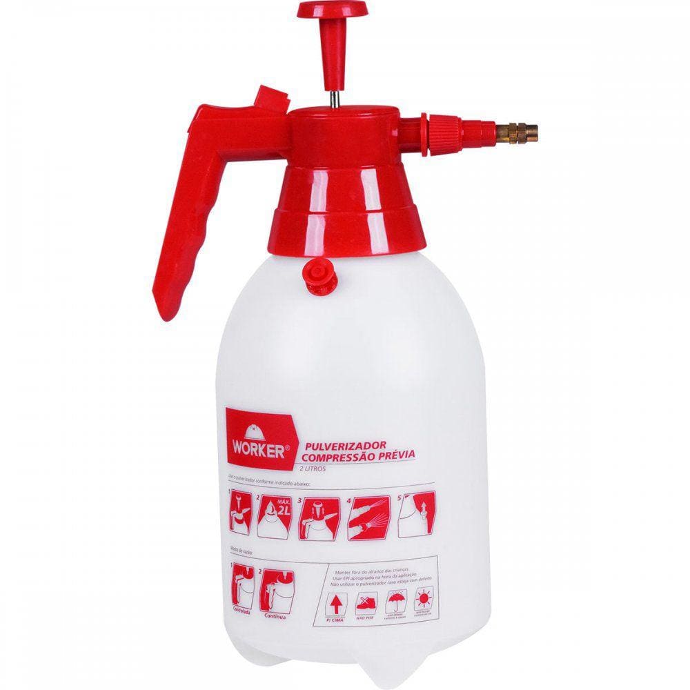 Pulverizador De Compressão Previa 2L Worker