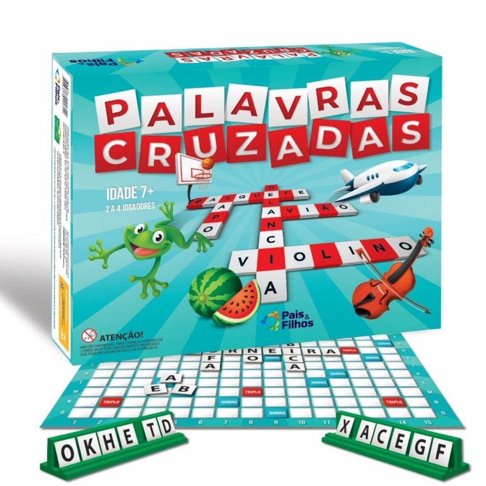 Jogo Palavras Cruzadas - Divertido Desafio - Pais e Filhos