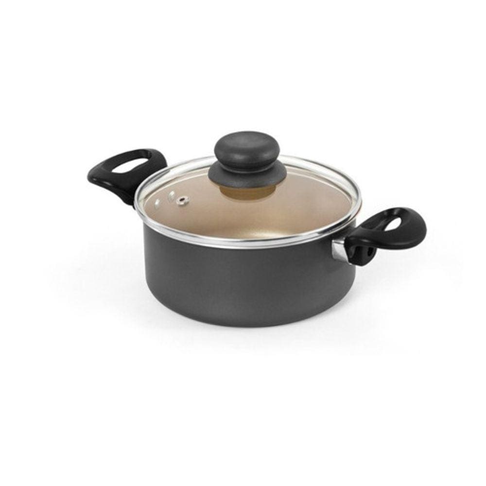 Caçarola Antiaderente Preta e Creme 28 cm