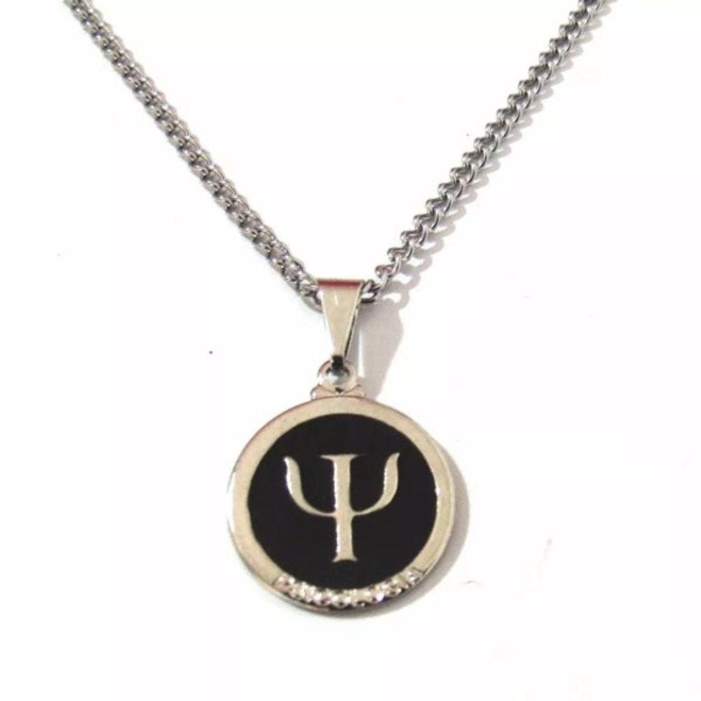 Colar Cordão Psicologia Psicologa Folheado Níquel