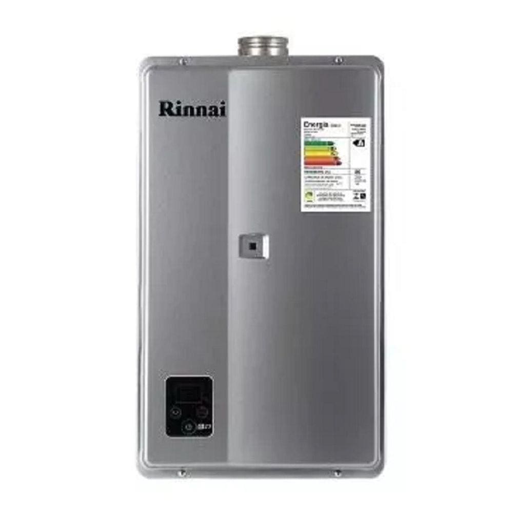 Aquecedor A Gás Gn 27 Litros E27 Inox Com Ducha E Flexível