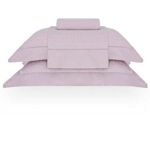 Jogo De Cama Queen Damask Square Rosa Pluma Buddmeyer